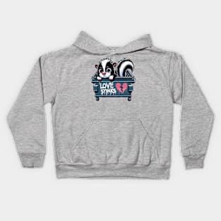 Love stinks - Funny skunk design Kids Hoodie